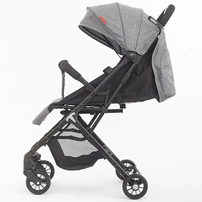 Passeggino Wizy Pro Ultra Leggero Chiusura Facilitata Salvaspazio Portata 15 kg-Grigio