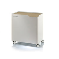 Pattumiera per raccolta differenziata con chiusura ammortizzata, Ecobox, colore beige