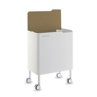 Pattumiera per raccolta differenziata funzionale ed elegante, 2 x 20 litri, ECOBOX NOA, coperchio beige