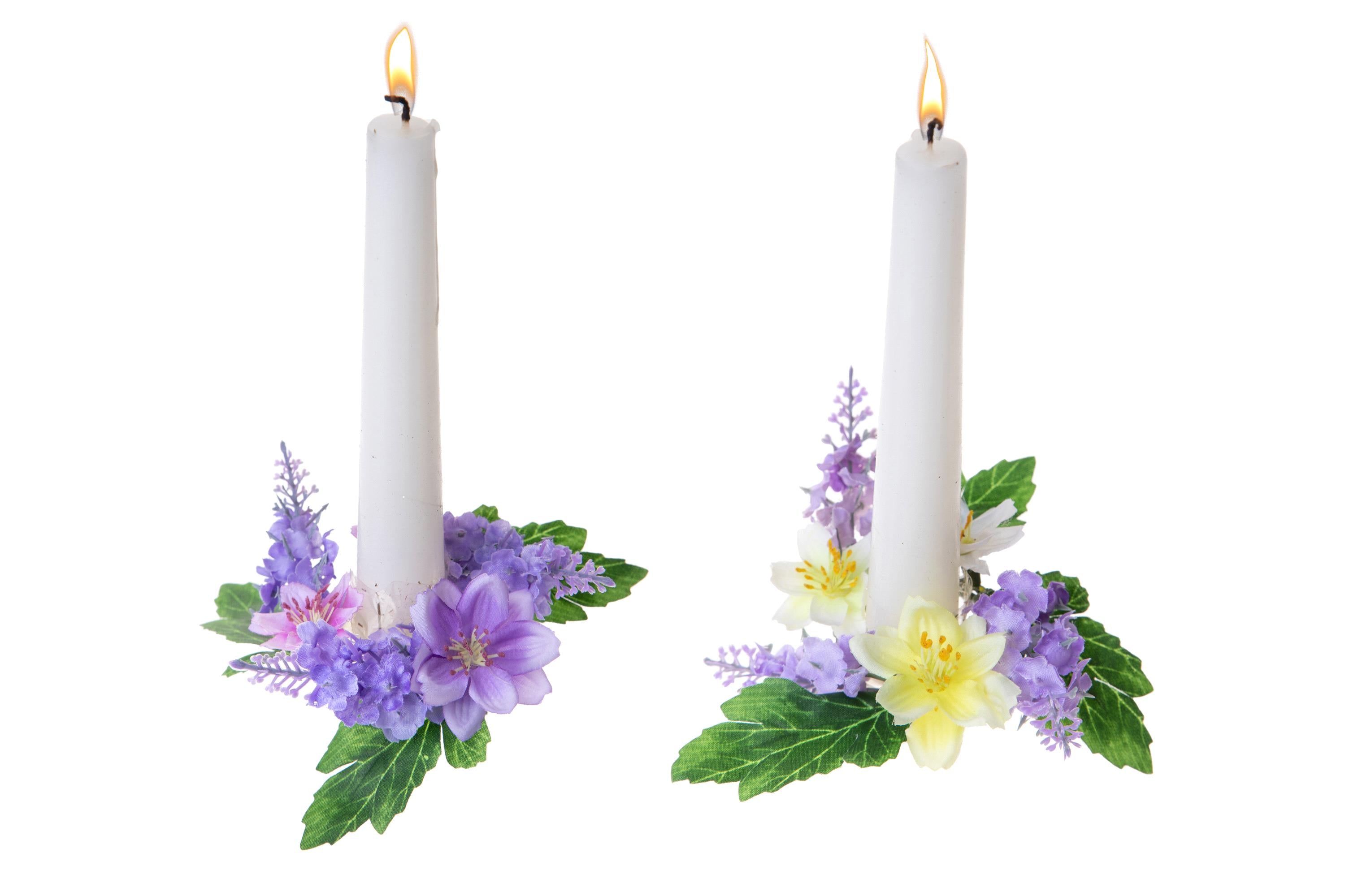 Set 8 Giro Candele Lavanda Dalie Ø 8 cm