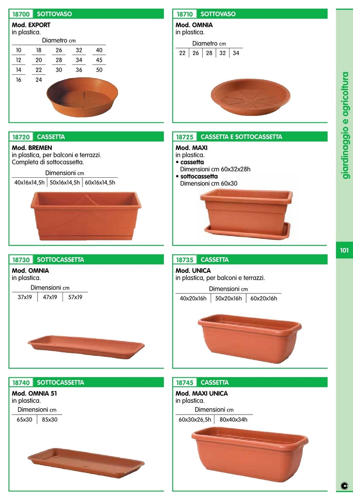 12pz cassetta per balconi mod. unica dimensioni cm. 40 cod:ferx.94109