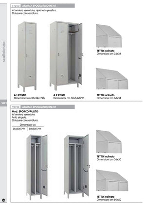 tetto inclinato per sporco/pulito cm 50x50 accessorio per armadietto cod:ferx.10097.stock