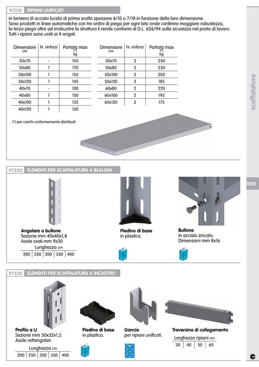 6pz ripiano metallico 40x 70 cod:ferx.4950