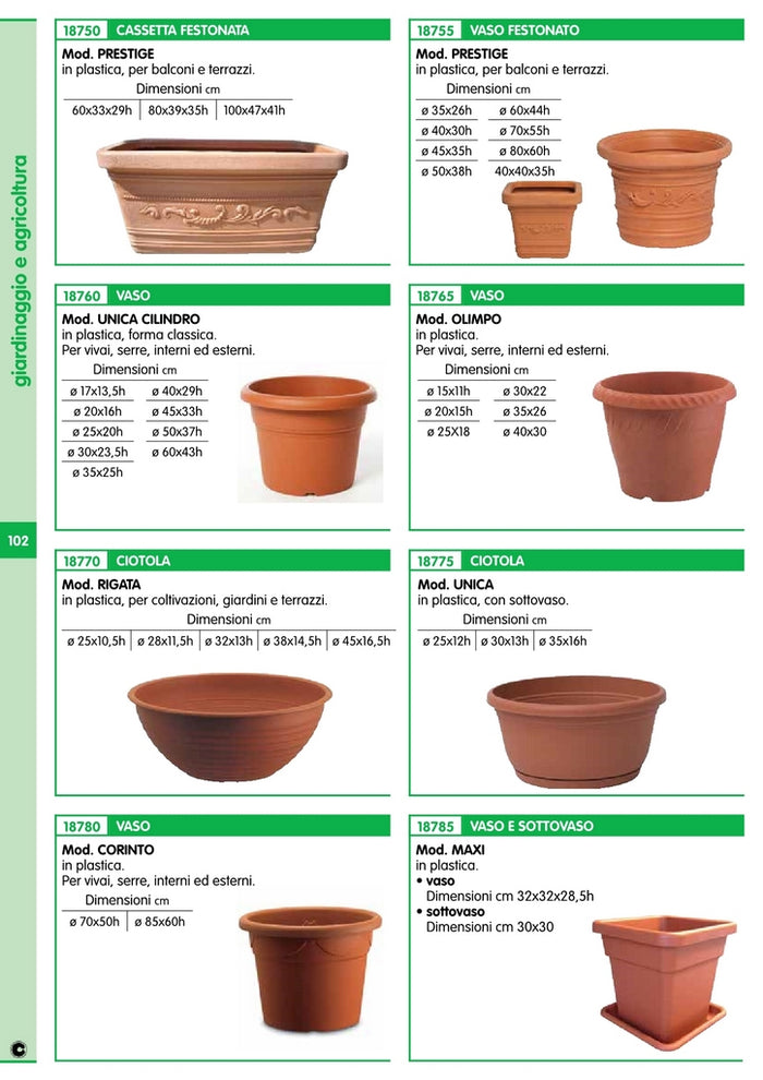 vaso in plastica corinto d 70xh50 cm 57485