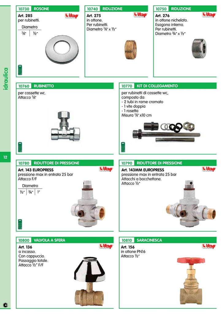 pl pl art. 285 rosoni x rubinetto gr.3/8 (pz.4) 54856