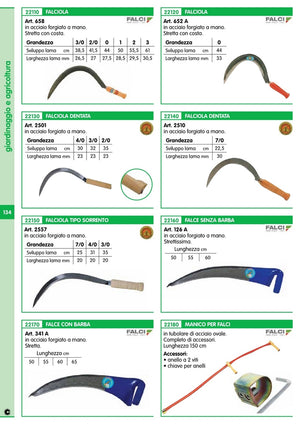 6pz anello per falce con 2 viti + chiave 8268