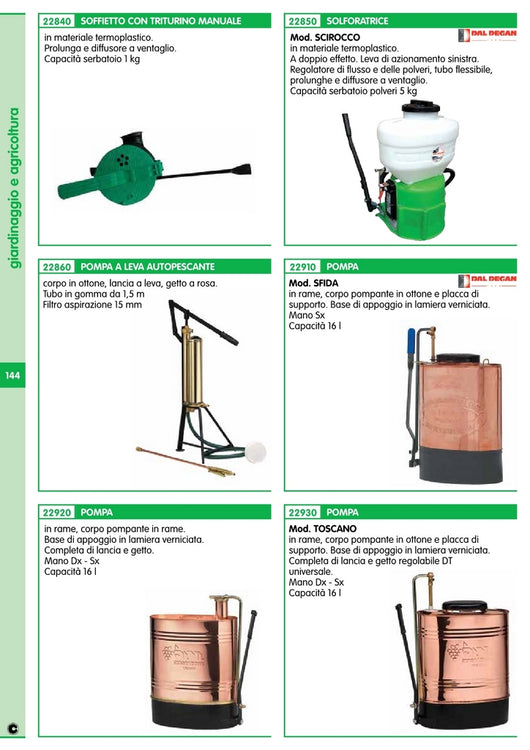 pompante completo per pompa "sfida" 1393