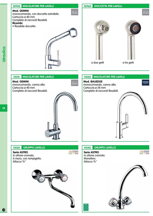 grohe bauedge miscelatore lavello canna alta 92057