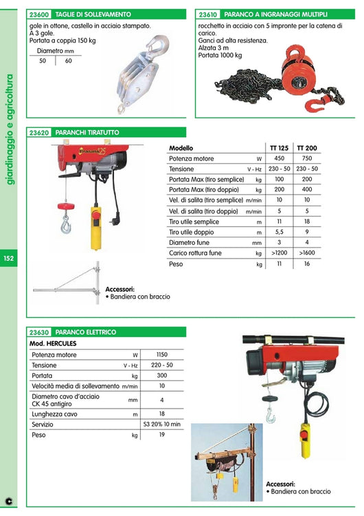 paranco a catena kg.1000 mt.3 20932