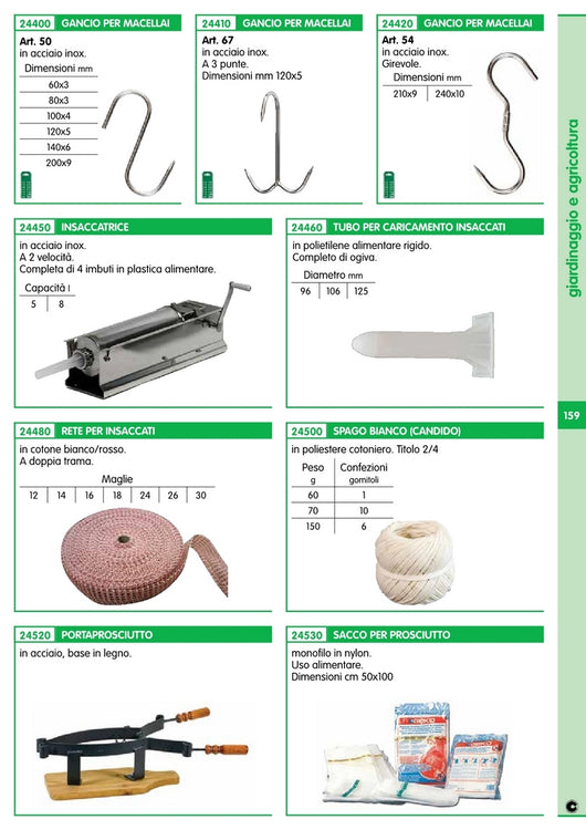 ghiera alluminio ricambio x insaccatrice kg .5-8 16978