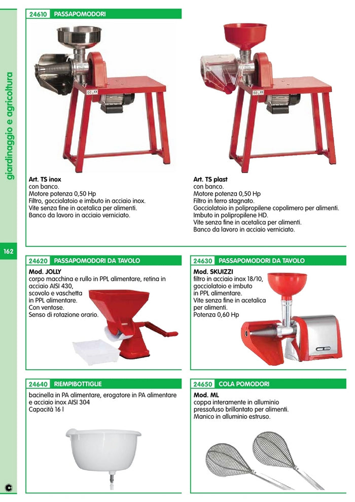 passapomodori con banco h-p 0,50 ts-pla 7838