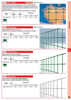 1Pz Rete Elettrosaldata Zincata Filo.1,70 50X75 H175Cm Ml. 25