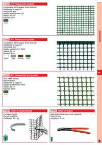 50Mq Rete Per Balconi Bianca Mm.10X10 H.100