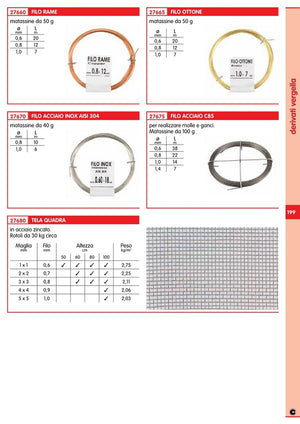 10pz filo acciaio c85 diametro mm 0,6 lunghezza 38 mt matassina 100 g 16084