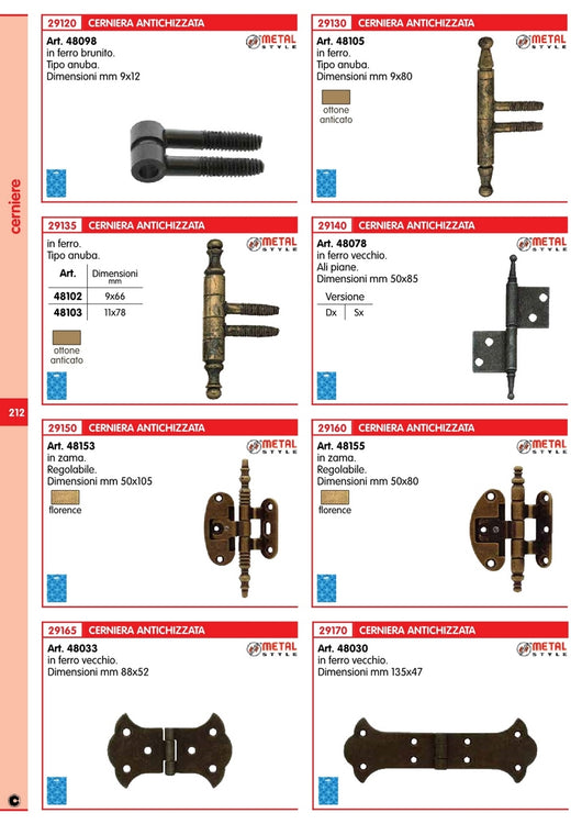 25pz cerniera regolabile art. 48155.09 florence cod:ferx.26481