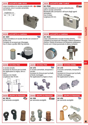 viro art. 696 gruppo fissaggio x serrature basculanti cod:ferx.868