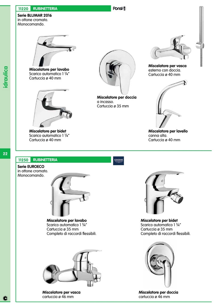 grohe euroeco monocomando incasso doccia 14027