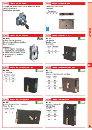 20pz serratura per cassa cartella in acciaio lucido mm.30 cod:ferx.18916