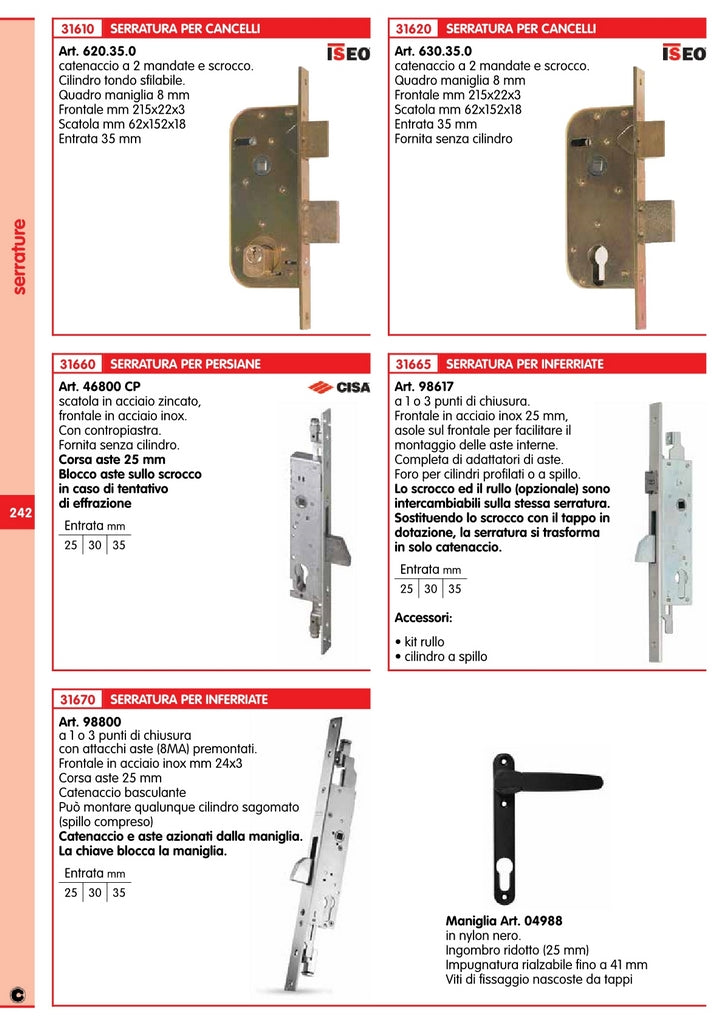 corni art. 98617.35.080 serratura trepper fe 2011