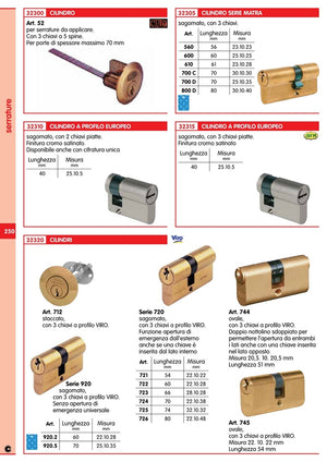 cilindro "matra" mm. 70 (30 + 40) 4446