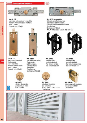 prefer serratura x porte basculanti con cilindro tondo b551 (6551) 7606