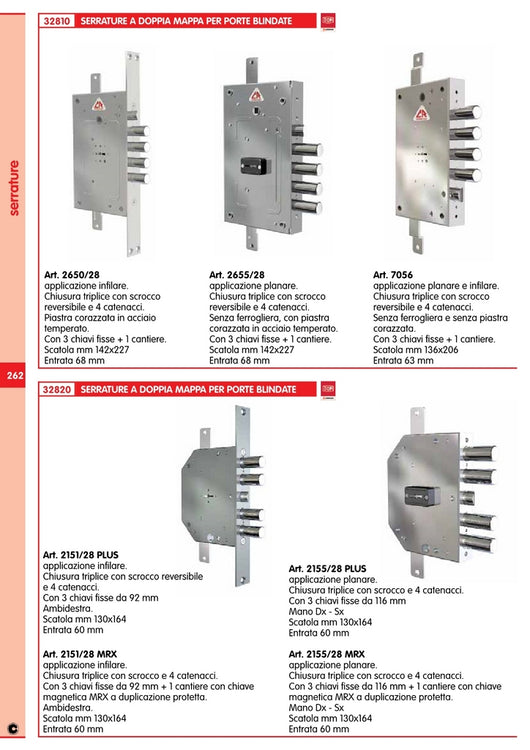 c.r. art. 2151/28 mrx serratura sicurezza ambidestra 13199