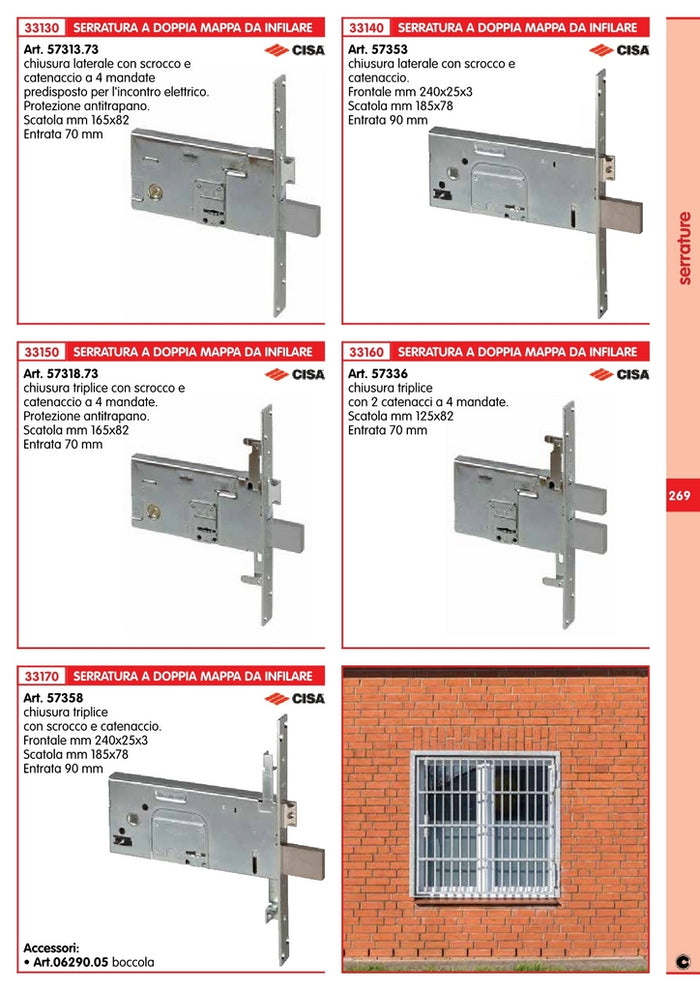 cisa art. 57358 serratura a doppia mappa s/a e90 cod:ferx.24914
