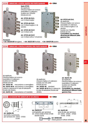 10pz cisa art. 00100.001 chiave grezza d.m. 15139