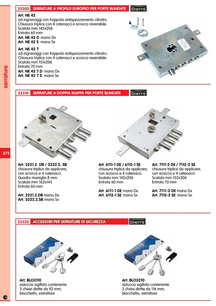 atra serratura sicura applicare art. 3221-2-db destra 39416