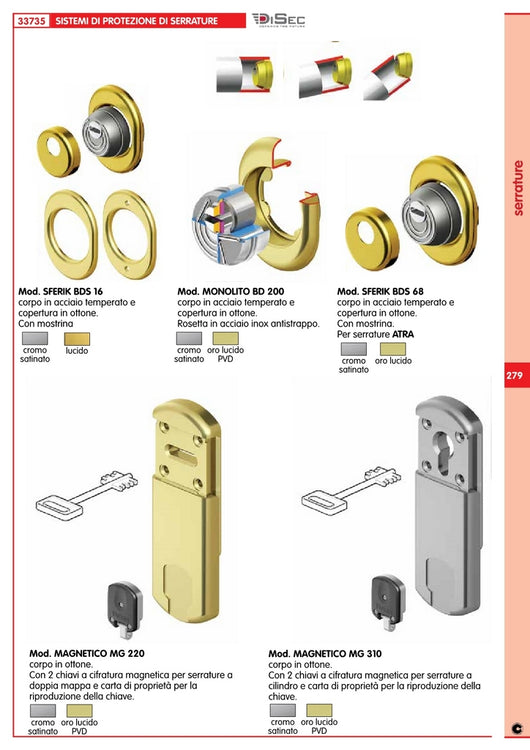 protector magnetico mg310 per cilindro pvd oro lucido cod:ferx.12744