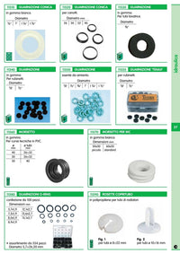 cf confezione 15 guarnizioni in gomma x rubinetti gr.1/2 19575