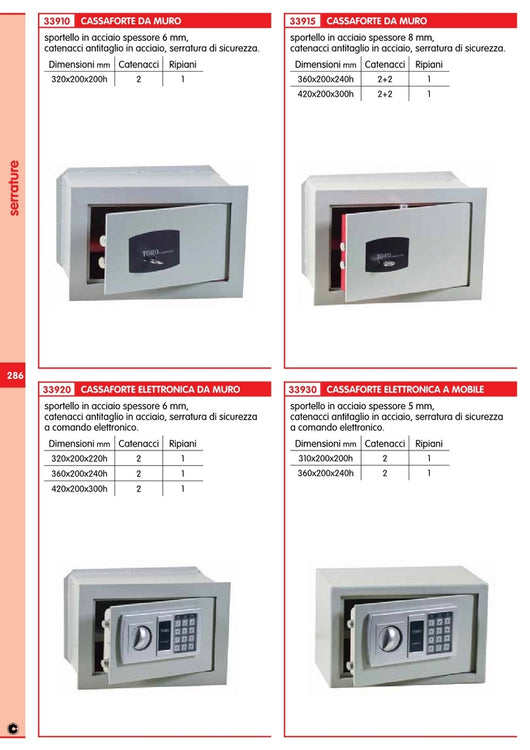 cassaforte elettronica cm 32x20x22 mm 6 14156