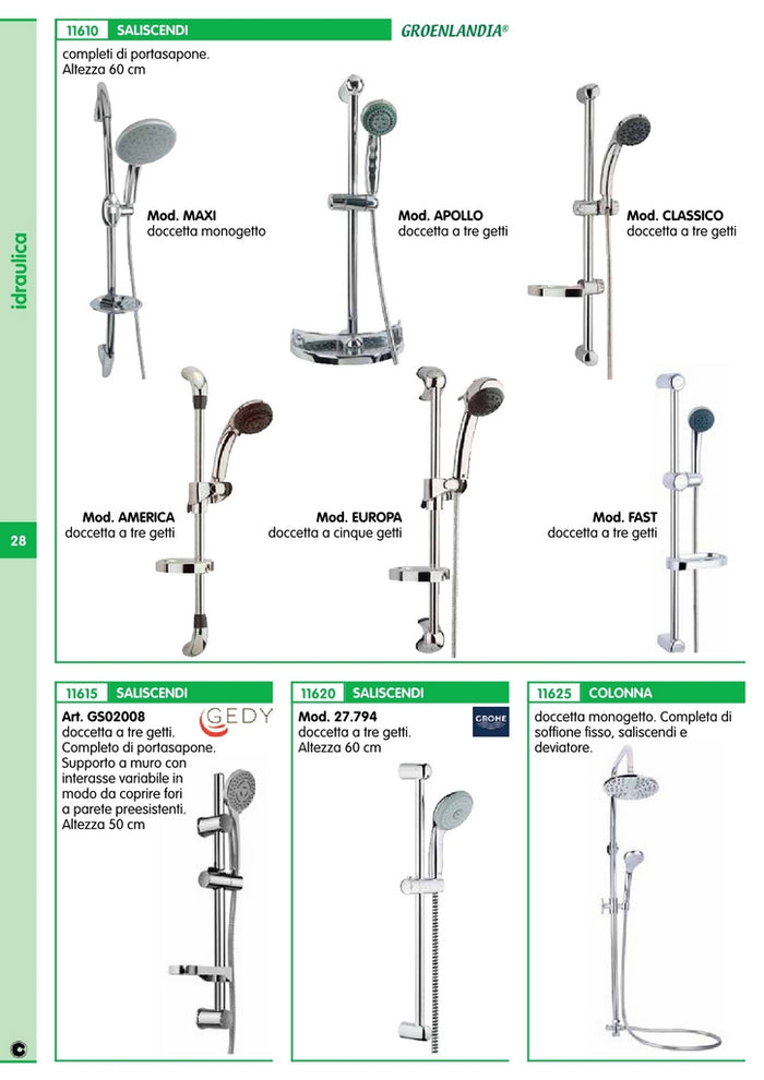 4pz saliscendi 60 cm d.20 fast con portasapone cr. a79 cod:ferx.93311