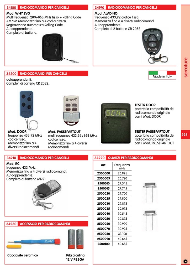 radiocomando universale fr.433 rf-autoapprendente cod:ferx.5872