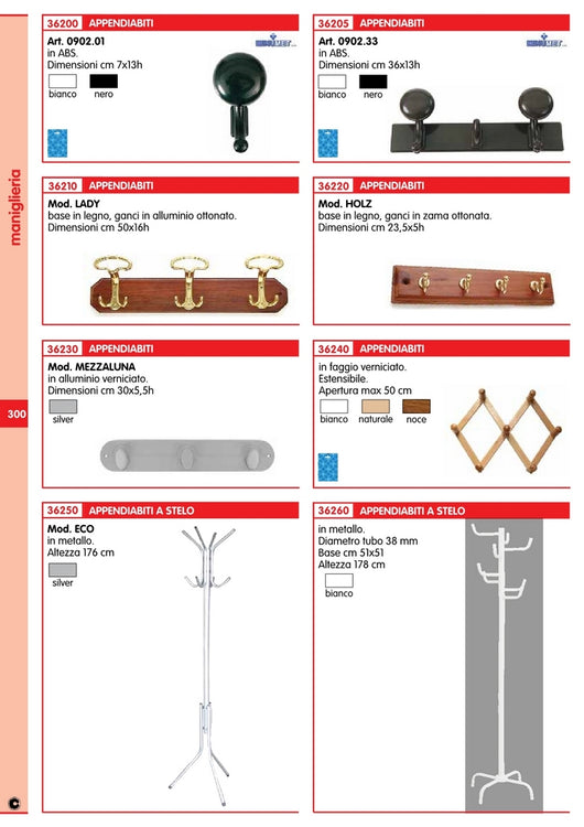 2pz appendiabiti mod.lady noce/oro a 3 ganci dimensioni cm.50x16h 11449