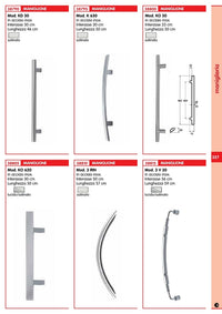 2pz maniglione inox satinato art. 3rin interasse 500mm lunghezza 570mm cod:ferx.12919.stock