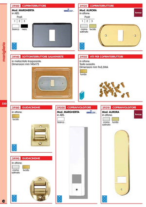 2pz coprinterruttore plastica minumet misura c bianco 14335