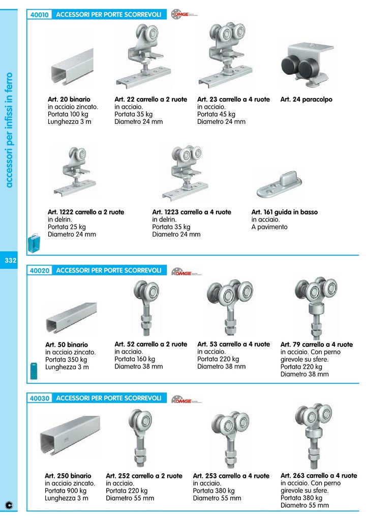 2pz omge carrello a 2 ruote ( art. 252) mm.54 4453