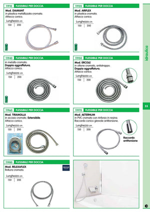 flessibile x doccia conico doppia aggraffatura cm.200 cod:ferx.24730