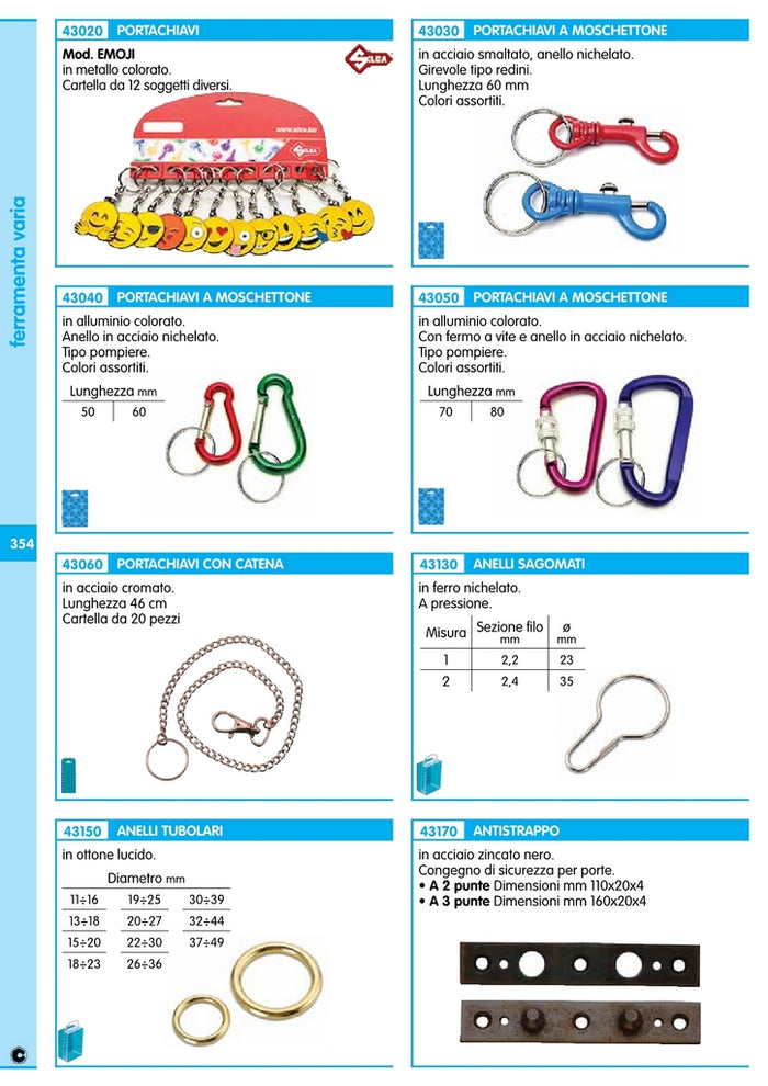 20pz antistrappo maschio+femmina a 2 punte 4093