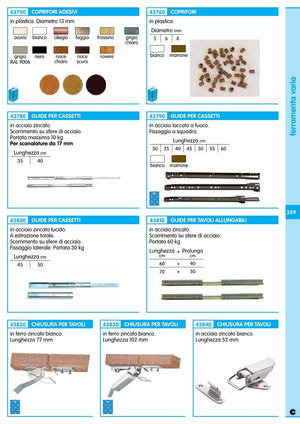 5blister blister guide per cassetti cm. 35 bianche cod:ferx.76732