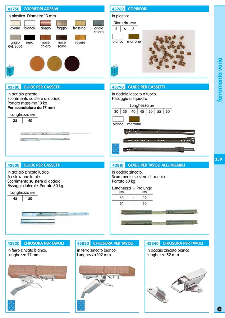 6blister blister chiusure a leva per tavolo mm.102 finitura nichel.(pz.2) cod:ferx.80298