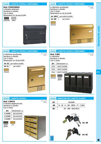 6blister blister serratura x cassetta postale trimec art. ac 88676