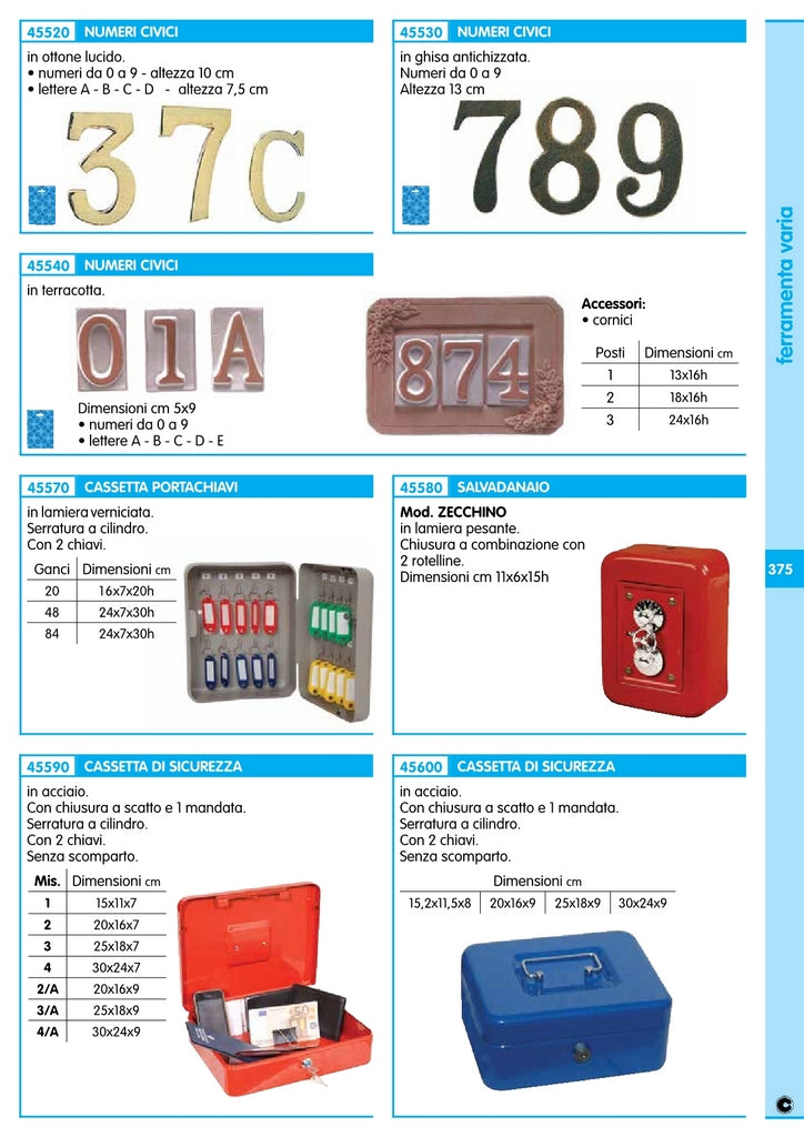 10pz numero civico in terracotta "d" cm.8,5h cod:ferx.34685