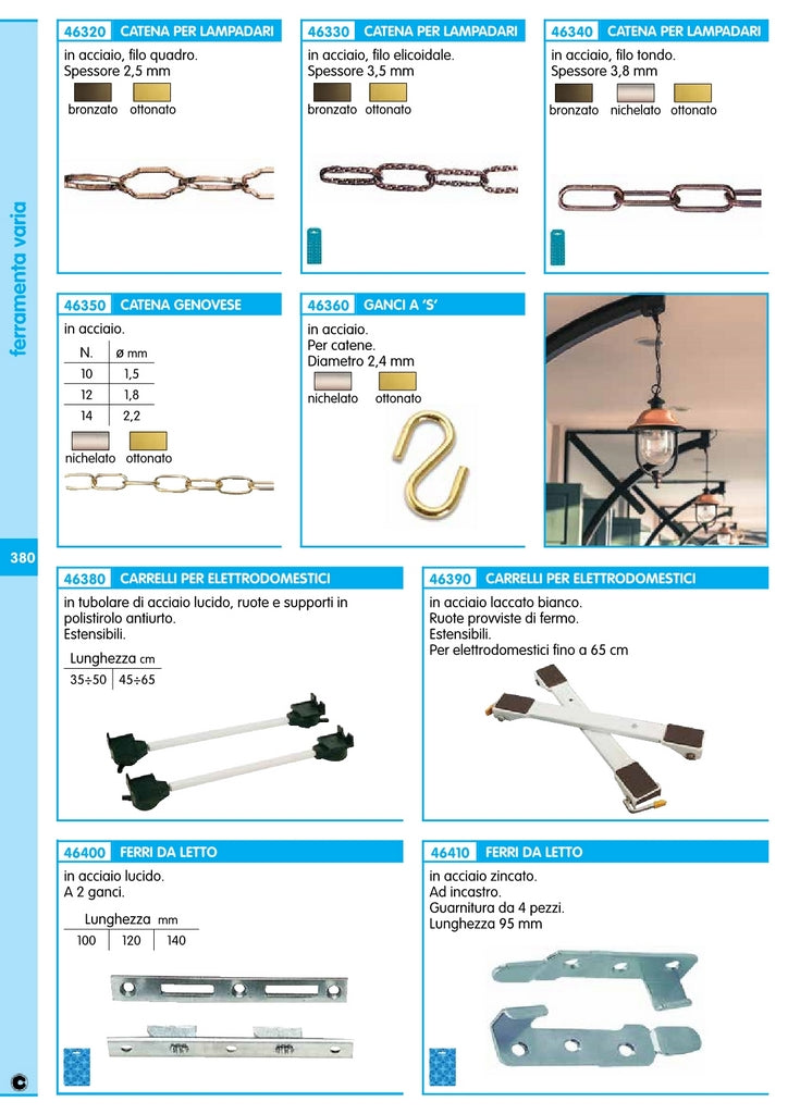 6blister bl serie ferratura letto brev. 95 mm zincato 54939