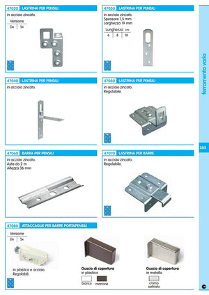 6blister blister attaccaglie zincate x pensili mm. 80 (pz.4) 65245