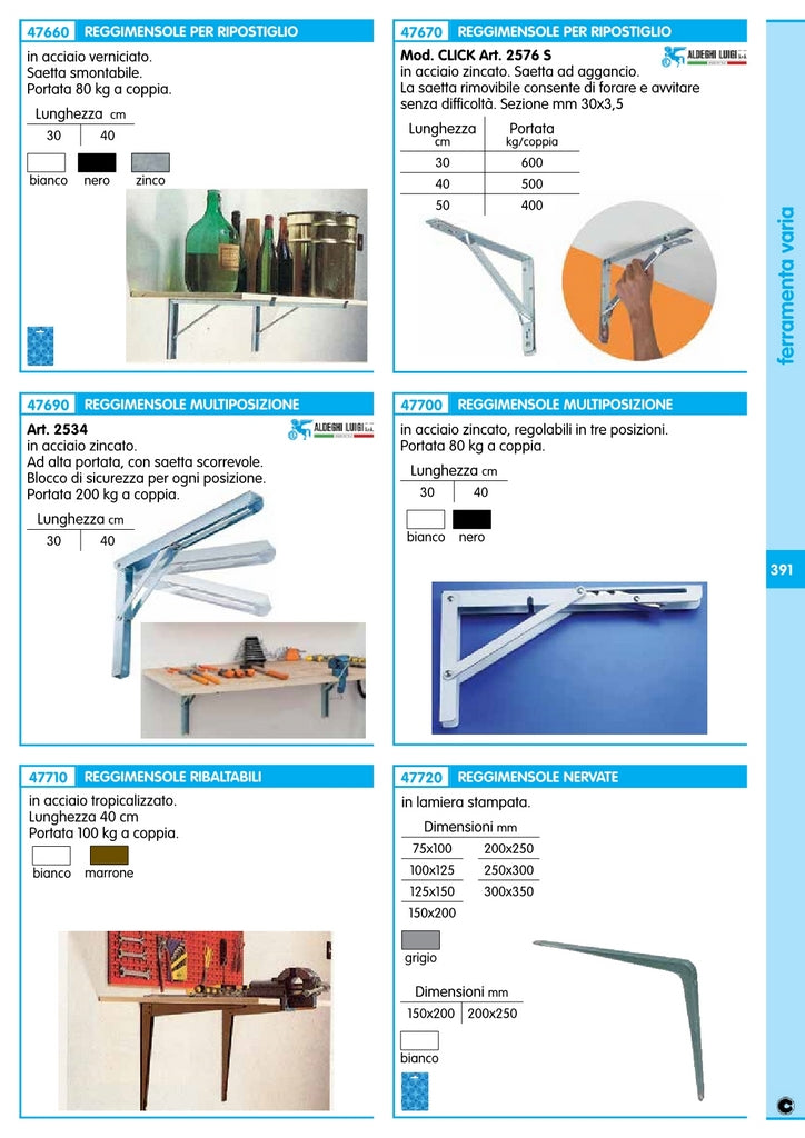 4blister blister reggimensole x ripiano zincato cm.30 (pz.2) 56117