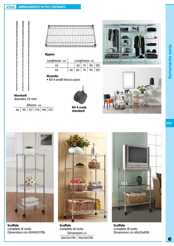 5pz ripiano serie america 35x 90 cm 8740