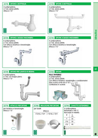 5pz sifone lavello 1 via con attacco lavatrice basso ingombro cod:ferx.21439.stock