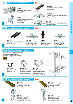 profilo guida in plastica mt.2 24992